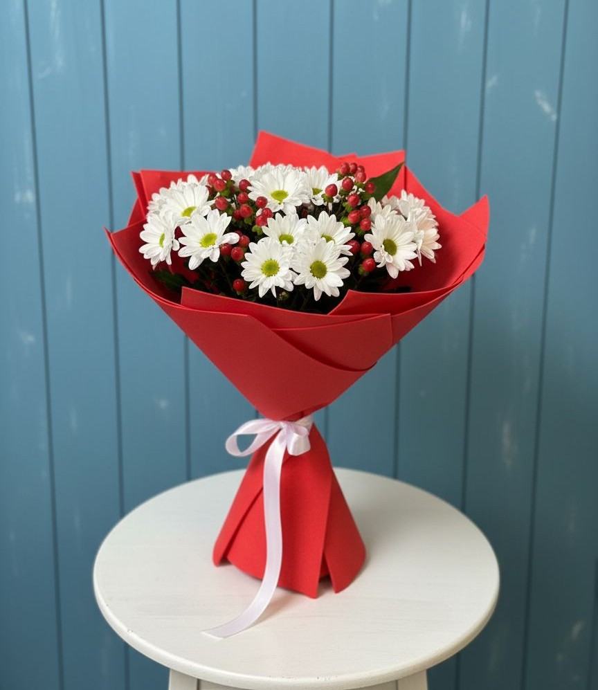 Букет цветов из: Хризантемы в Борисово