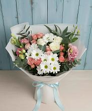 Букет цветов из:  Розы, Лизиантусы и Хризантемы #REPLACE_PRED# Борисово