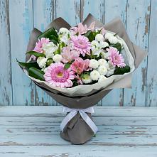 Букет цветов из:  Герберы, Альстромерии и Хризантемы #REPLACE_PRED# Борисово