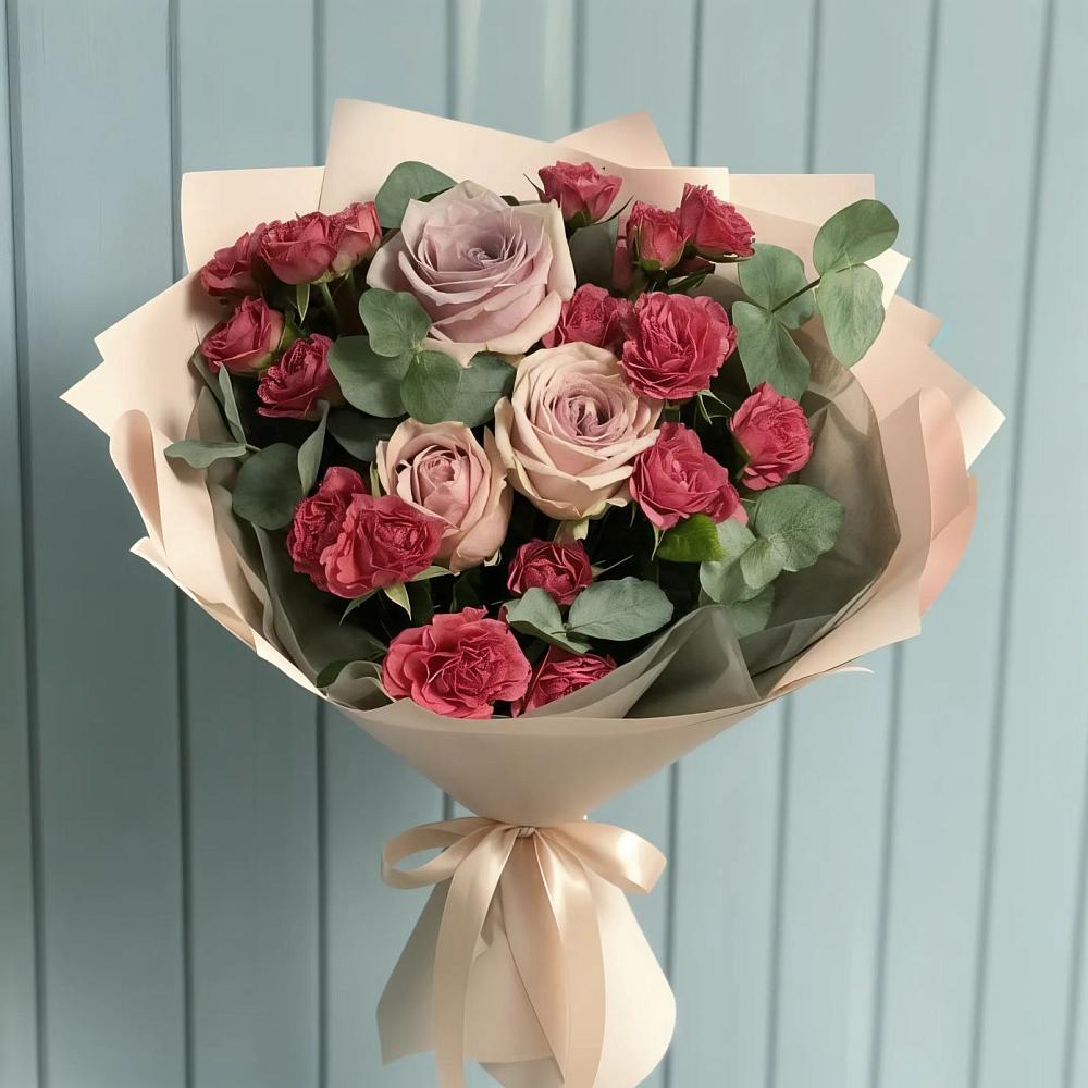 Букет цветов из: Гвоздики и Розы в Борисово