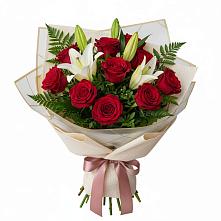 Букет цветов из:  Лилии и Розы в Борисово