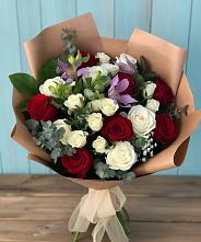 Букет цветов из:  Розы и Альстромерии в Борисово