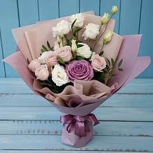 Букет цветов из:  Розы и Лизиантусы #REPLACE_PRED# Борисово