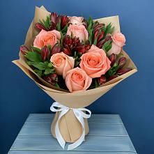 Букет цветов из:  Розы и Альстромерии #REPLACE_PRED# Борисово