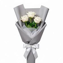 Букет 3 белые розы #REPLACE_PRED# Борисово