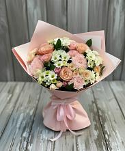 Букет цветов из:  Гвоздики, Розы и Хризантемы в Борисово
