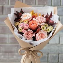 Букет цветов из:  Гвоздики, Хризантемы и Розы в Борисово