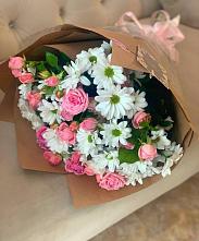 Букет цветов из:  Розы и Хризантемы в Борисово