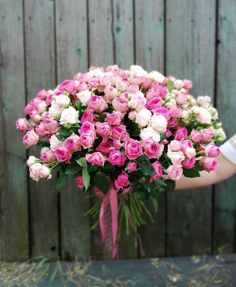 Букет Розовые кустовые розы Натали и Лав Лидия в Борисово