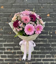 Букет цветов из:  Герберы и Хризантемы #REPLACE_PRED# Борисово