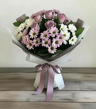 Букет цветов из:  Хризантемы и Розы в Борисово