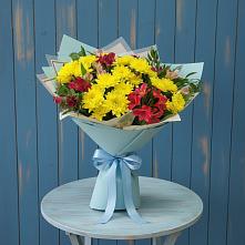 Букет цветов из:  Альстромерии и Хризантемы #REPLACE_PRED# Борисово